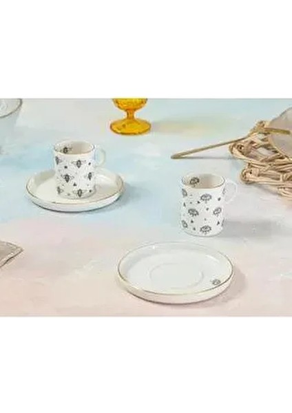 Ruby Veni Vidi Modern Desenli Porselen Kahve Takımı 2 Kişilik 85 cc 324 gr modelleri