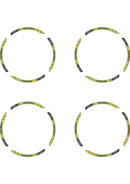 Bajaj Pulsar NS200 Baskılı Jant Dışı Şerit Motosiklet Sticker Etiket Modeli Sarı modelleri