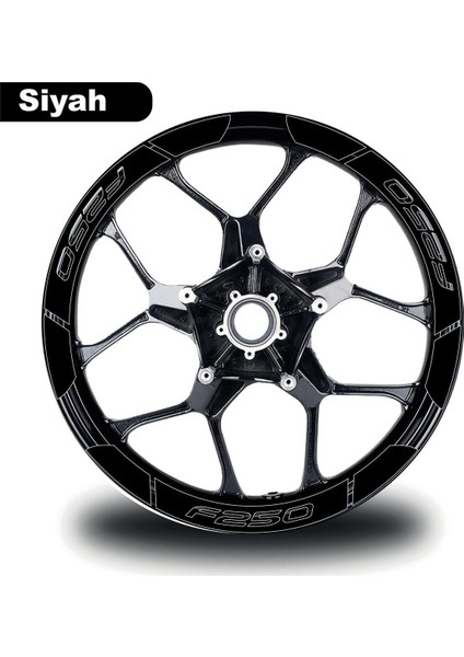 Siyah Bajaj F250 Geniş Jant Sticker Etiket Modeli