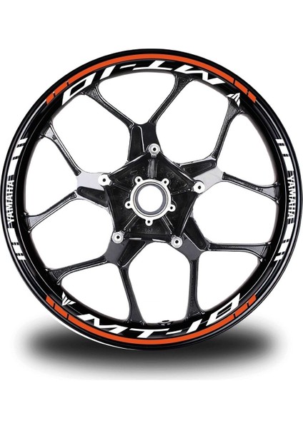 Turuncu Yamaha R1M Takım Jant Sticker Etiket
