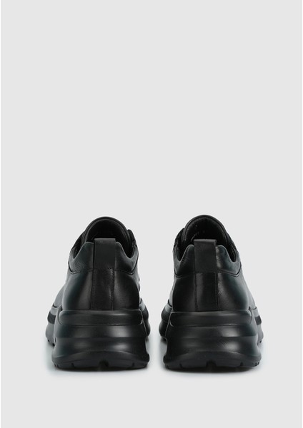 Siyah Deri Erkek Sneaker fırsatları