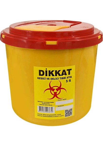 5 Lt Tıbbi Atık Kovası 5 Adet