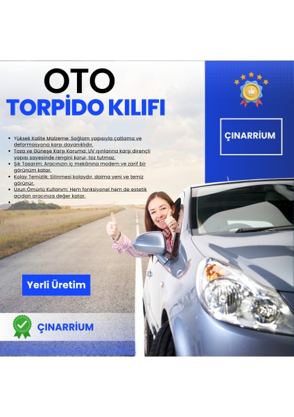 Cıtroen C5 Aırcross (2018-2021) Özel Yeni Torpido Koruma Kılıfı - Ön Göğüs Kaplama - Mavi Şerit fırsatları