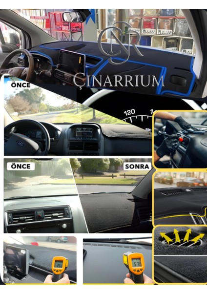 Volkswagen Passat B6 / cc (2007-2012) Özel Yeni Torpido Koruma Kılıfı - Ön Göğüs Kaplama - Siyah Şerit