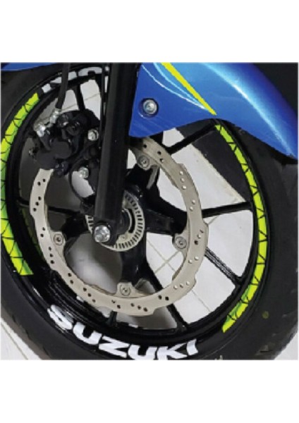 Suzuki Gsx-S Jant Sticker Etiket Modeli Neon Sarı