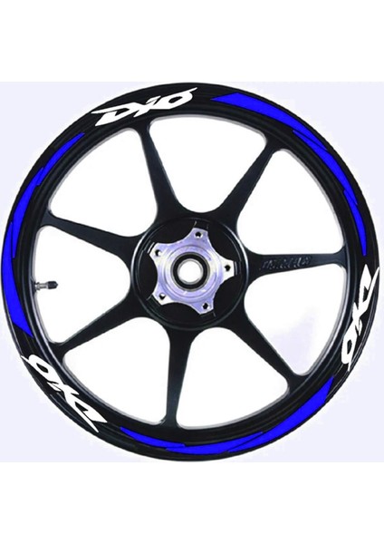 Yeni Özel Motosiklet Jant Şeridi Dio Uyumlu Beyaz-Mavi Sağ-Sol/ön-Arka