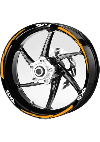 Yeni Özel Motosiklet Jant Şeridi Rks Turuncu Sağ-Sol/ön-Arka
