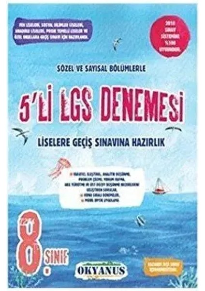 8. Sınıf Deneme Kitabı 5'li Set PISA ve TIMSS Uyumlu 2023 Eğitim Seti fiyatları