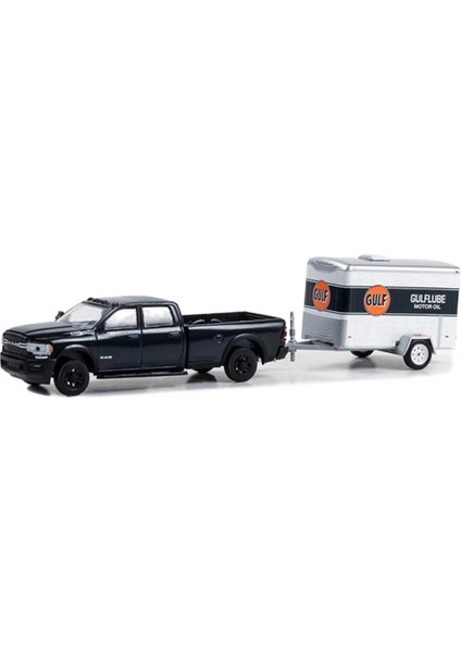 Nessiworld Greenlight 1/64 2023 Ram 2500 With Small Cargo Trailer Model Araba