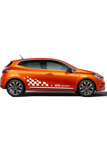 Renault Rs Sport Yan Kapı Şerit Sticker Etiket Modeli