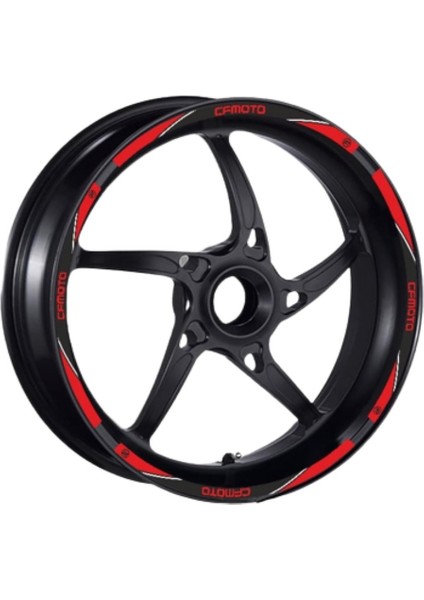 Yeni Özel Motosiklet Jant Şeridi Kırmızı Sağ-Sol/ön-Arka