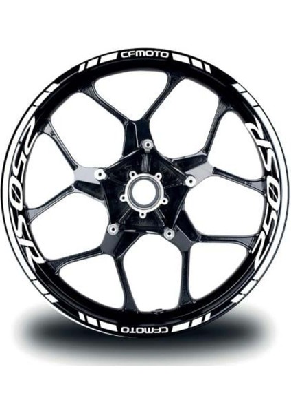 Cfmoto 250SR Jant Sticker Iç & Dış Takım Etiket Modeli Beyaz