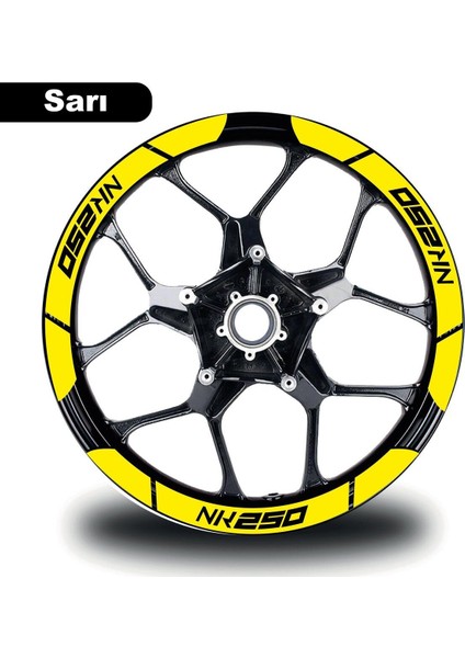 Sarı Cf Moto 250 Sr Geniş Jant Sticker Etiket Modeli