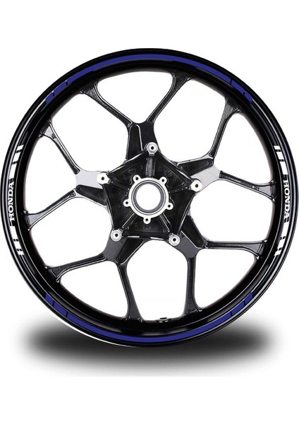 Yazısız Uzun Honda Yazılı Kısa Kesikli 16 Lı Çift Renk Jant Sticker Etiket