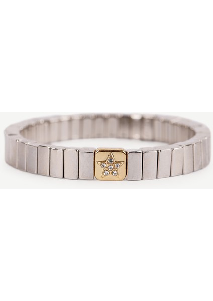 Cam Taş Detaylı Lastik Bileklik