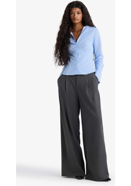Wide Leg Çift Cepli Yüksek Bel Uzun Boy Pantolon F8213AX25AU fiyatları