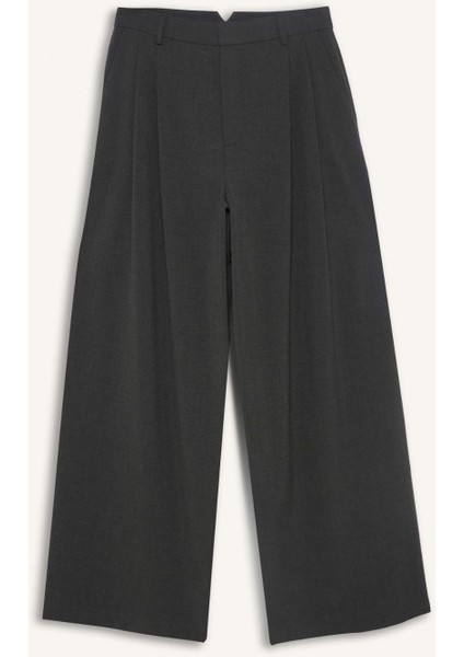 Wide Leg Çift Cepli Yüksek Bel Uzun Boy Pantolon F8213AX25AU