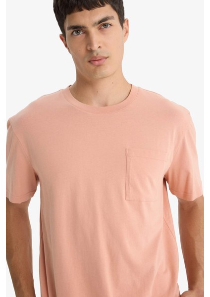 Bisiklet Yaka Penye Kısa Kollu Tişört F9767AX25SM fırsatları