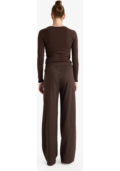 Wide Leg Çizgili Geniş Bol Paça Pantolon G1413AX25WN