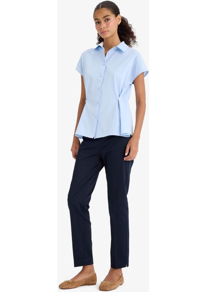 Sigaret Normal Bel Düz Paça Saten Pantolon