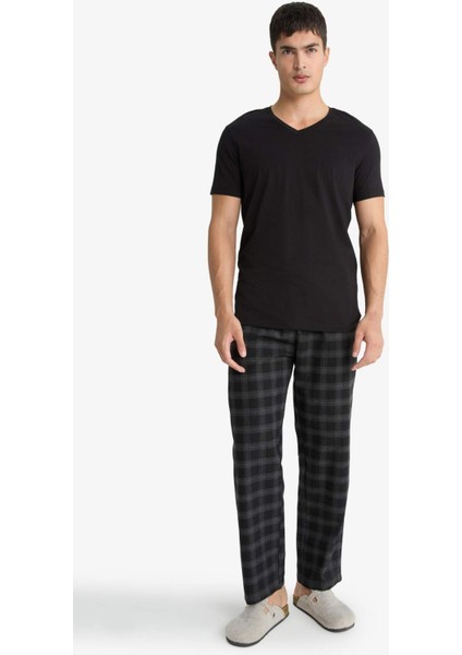 Regular Fit Cepli Uzun Kareli Pijama Altı C6119AX25WN fırsatları