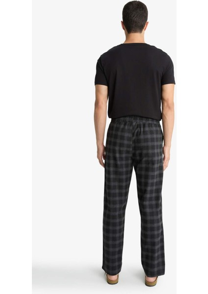 Regular Fit Cepli Uzun Kareli Pijama Altı C6119AX25WN