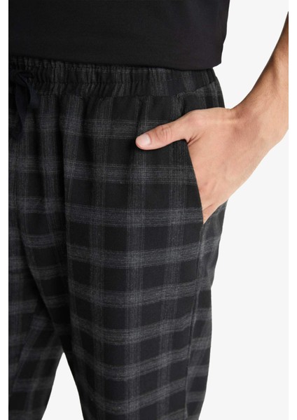 Regular Fit Cepli Uzun Kareli Pijama Altı C6119AX25WN