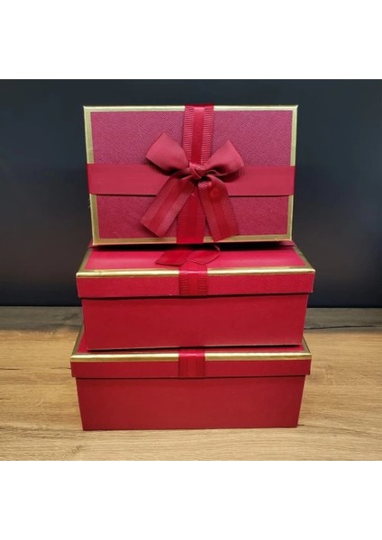 Kare Tasarım 3 Adet Hediye Kutuları fiyatları