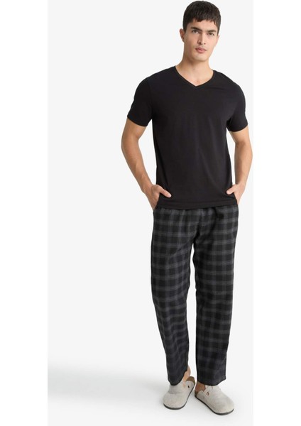 Regular Fit Cepli Uzun Kareli Pijama Altı C6119AX25WN fiyatları