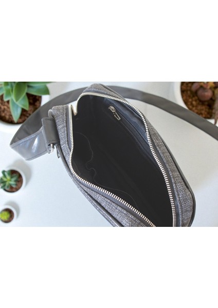 Hakiki Deri ve Keten Kumaş El Yapımı Çapraz Çanta - Bel Çantası - Ayarlanabilir Askılı Omuz Çantası fiyatları