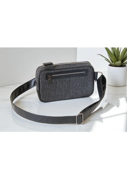 Hakiki Deri ve Keten Kumaş El Yapımı Çapraz Çanta - Bel Çantası - Ayarlanabilir Askılı Omuz Çantası modelleri