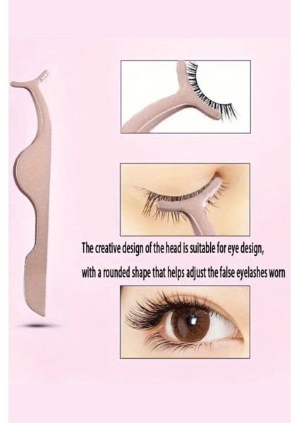 Profesyonel Paslanmaz Çelik Kirpik Cımbızı – Sahte Kirpik Uygulama Aracı, Hassas ve Kolay Kullanım, Altın Renk modelleri