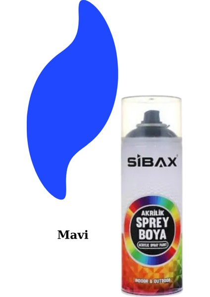 Sibax Akrilik Sprey Boya – 400 ml | Parlak Renkli Hızlı Kuruyan Boya | Metal, Ahşap, Cam, Plastik, Duvar Uyumlu | Tüm Renkler