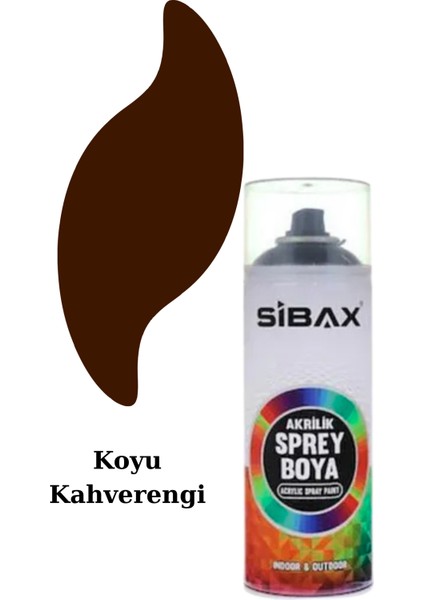 Sibax Akrilik Sprey Boya – 400 ml | Parlak Renkli Hızlı Kuruyan Boya | Metal, Ahşap, Cam, Plastik, Duvar Uyumlu | Tüm Renkler