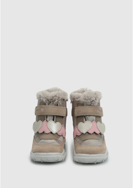 Bej Deri Kız Çocuk Outdoor Bot modelleri