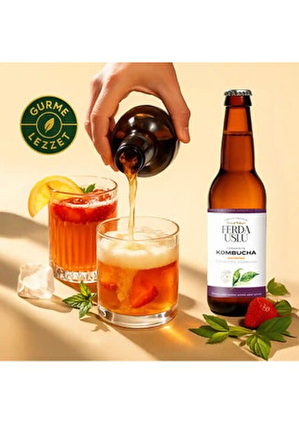Ferda Uslu Kombucha Çayı 330 ml Organik Siyah Hemşin Çayı ile Ferahlatıcı İçecek indirimleri