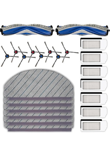 Ecovacs Deebot N20 Plus/ N20 Pro Plus Robotik Vakum Süpürge Silindir Fırçası Yan Fırçalar Hepa Filtreleri Paspas Padleri Seti (Yurt Dışından) fiyatları