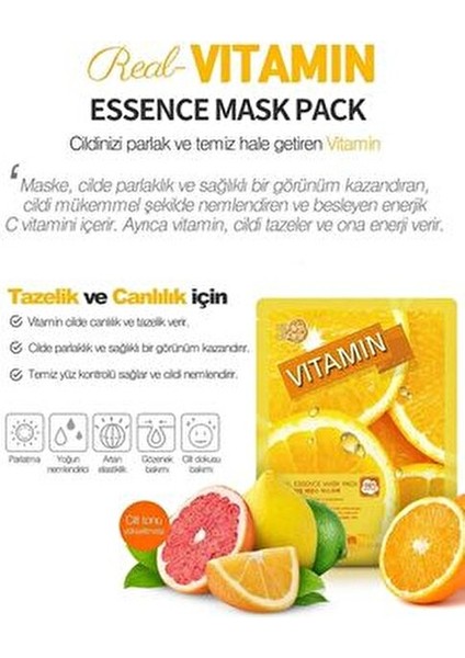 10'lu Karışık Yüz Maskesi Tüm Cilt Tipleri için 10 Farklı Özellik ve Nemlendirici Etki