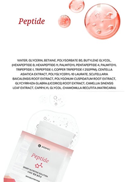 Skin Solution Peptide Mask 1 Adet Onarıcı Etkili Kağıt Maske Tüm Cilt Tipleri için fırsatları