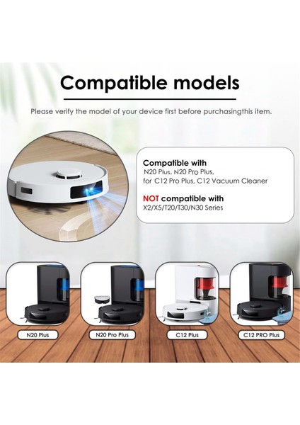 Ecovacs Deebot N20 PLUS/N20 Pro Plus Robotik Vakum Temizleyici Aksesuarları Silindir Fırça Yan Fırçaları Filtreler Paspas Pedleri (Yurt Dışından) fiyatları