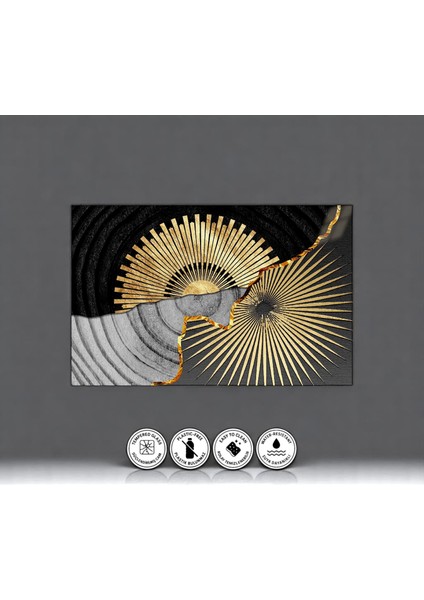 :temperli Cam Dikdörtgen Tablo, Cam Tablo, Uv Baskı, CTT011