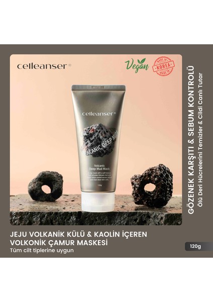 Gözenek Karşıtı & Sebum Kontrolü & Canlandırıcı Volkanik Çamur Maskesi