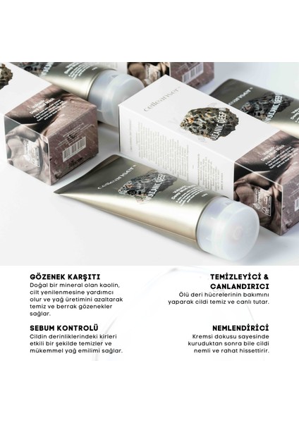Gözenek Karşıtı & Sebum Kontrolü & Canlandırıcı Volkanik Çamur Maskesi modelleri