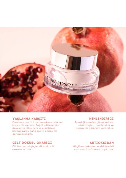 Yenileyici, Çift Etkili Nemlendirici ve Onarıcı Nar Özlü Krem modelleri