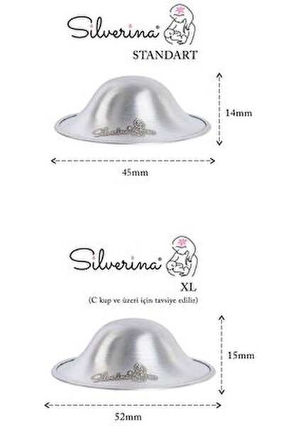 XL Gümüş Göğüs Ucu Kapakları 925 Ayar El İşçiliği 2 Adet Hassas Koruma