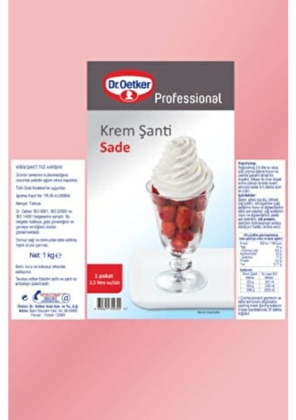 Sade Krem Şanti 1 kg Pasta ve Dondurma Süslemeleri için İdeal fiyatları