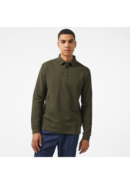 Erkek Yeşil Slim Fit Uzun Kollu Polo Yaka T-Shirt K37015T.3FB indirimleri