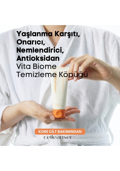 Yenileyici, Onarıcı, Nemlendirici, Antioksidan Vita Biome Temizleme Köpüğü indirimleri