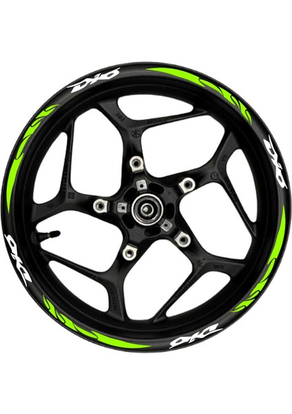 Dio Beyaz Yazılı Neon(Fıstık Yeşili) Pençe Şeritli