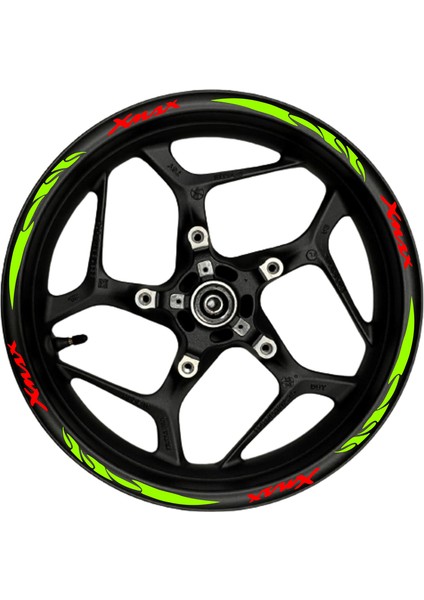 Xmax Kırmızı Yazılı Neon(Fıstık Yeşili) Pençe Şeritli
